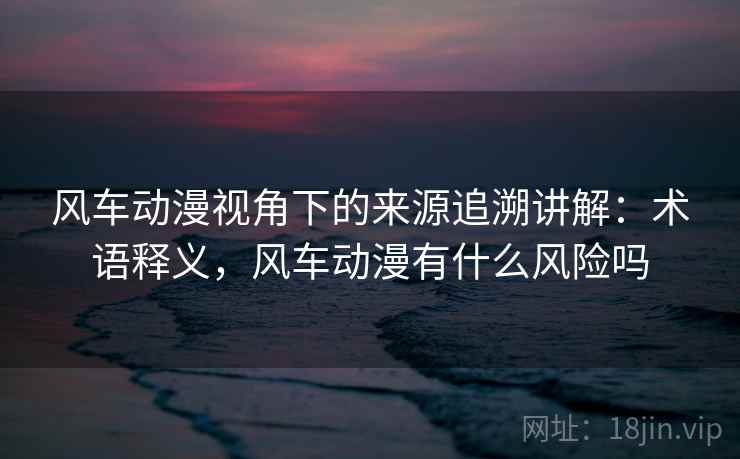 风车动漫视角下的来源追溯讲解：术语释义，风车动漫有什么风险吗