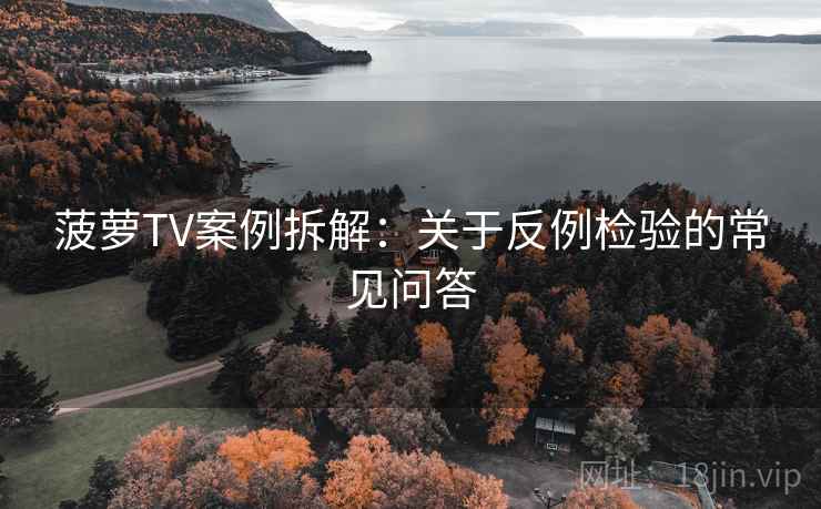 菠萝TV案例拆解:关于反例检验的常见问答 菠萝TV案例拆解:关于反例检验的常见问答