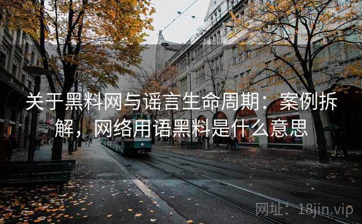 关于黑料网与谣言生命周期：案例拆解，网络用语黑料是什么意思
