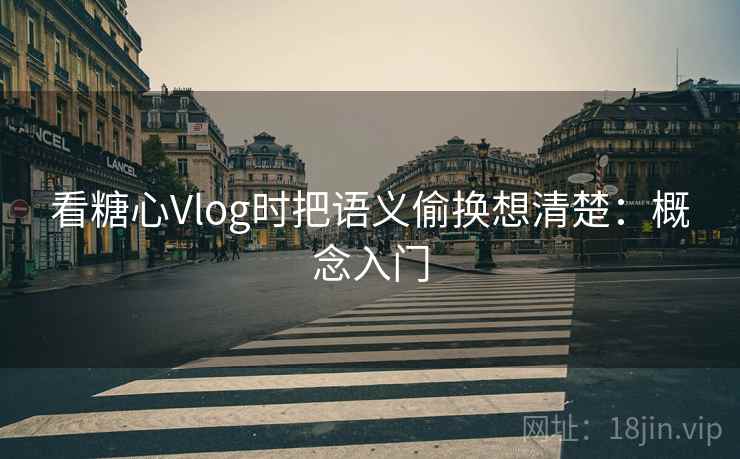 看糖心Vlog时把语义偷换想清楚：概念入门