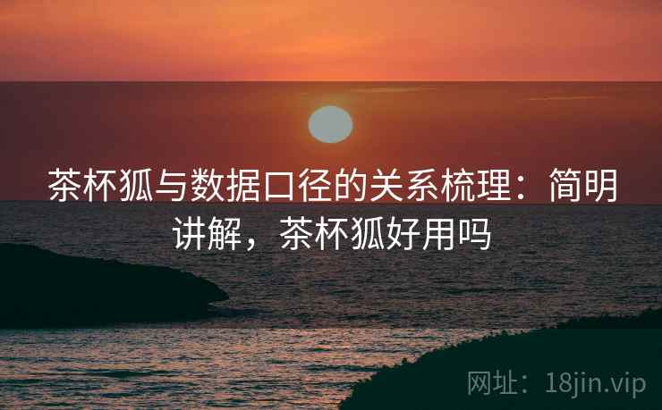 茶杯狐与数据口径的关系梳理：简明讲解，茶杯狐好用吗