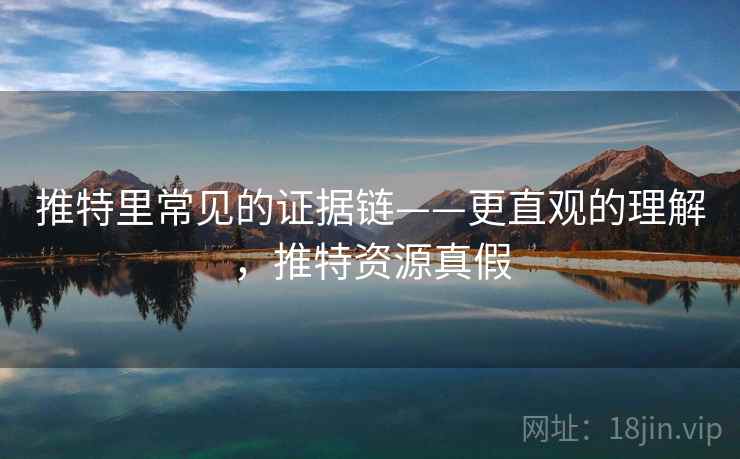 推特里常见的证据链——更直观的理解，推特资源真假